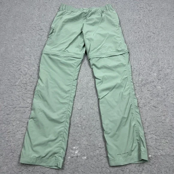Columbia Silver Ridge Pants Womens Large Green Nylon Straight Convertible Hiking - Picture 10 of 14